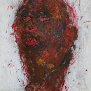 Abstract portrait with vibrant colors.